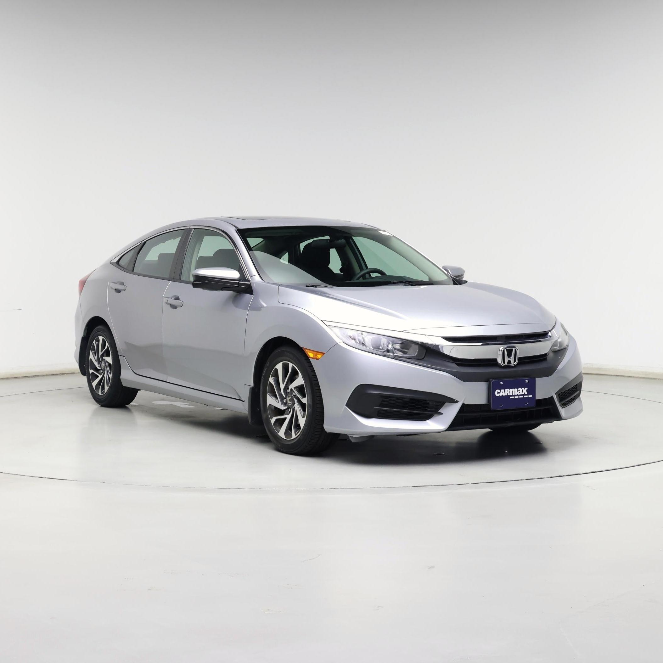 Silver 2016 Honda Civic Sedan Front-Wheel Drive Automatic