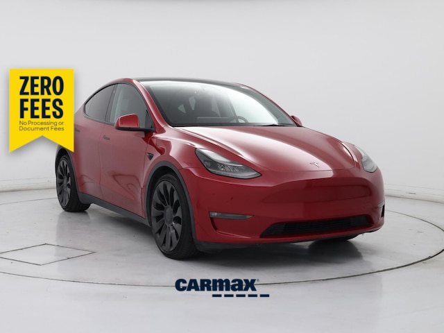 Red 2022 Tesla Model Y SUV / Crossover All-Wheel Drive Automatic
