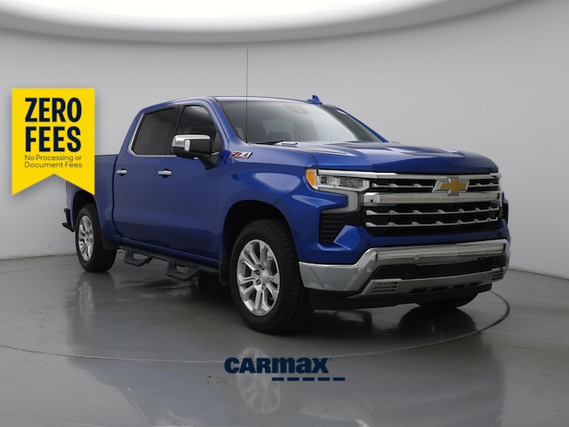 Blue 2023 Chevrolet Silverado 1500 Pickup Truck Four-Wheel Drive Automatic