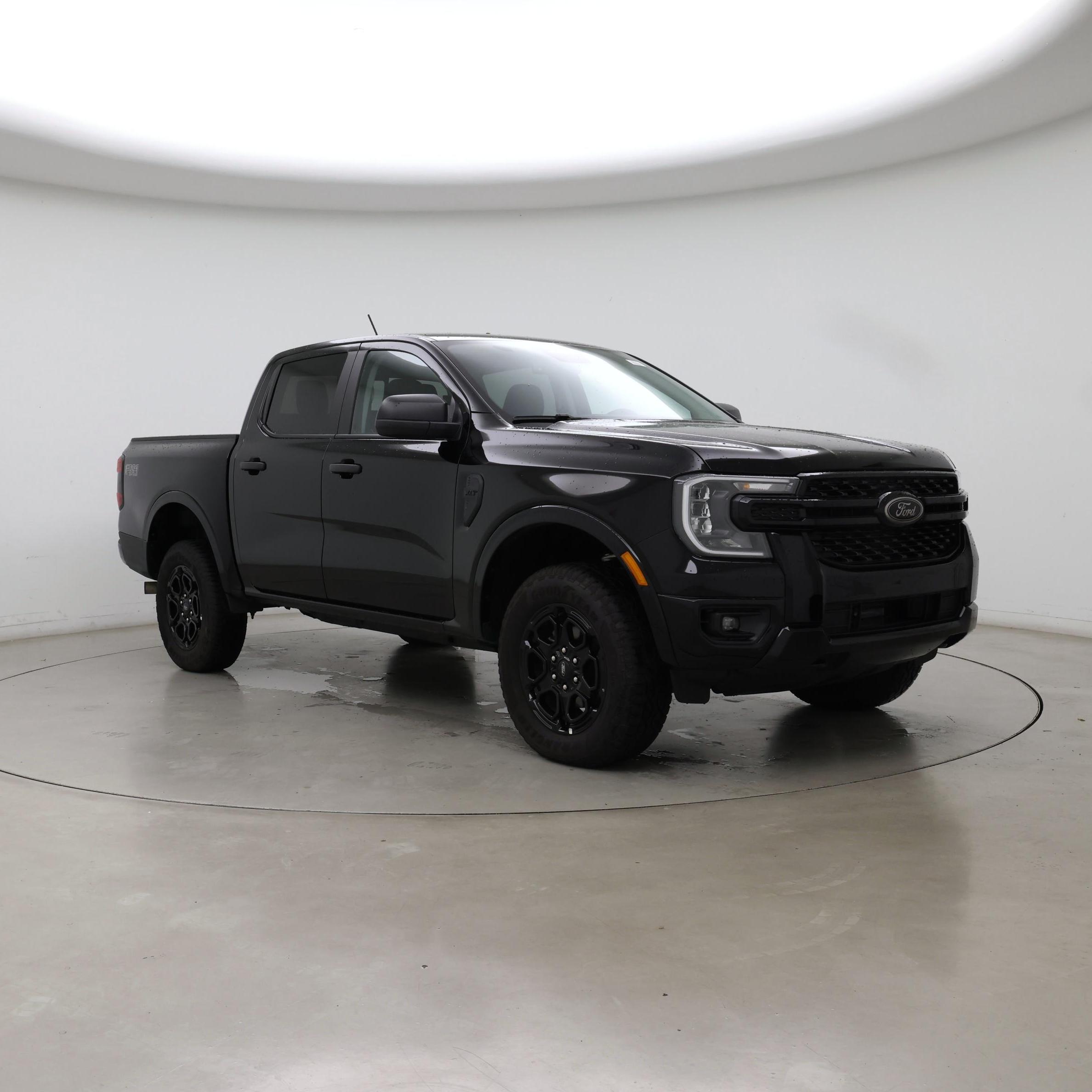 Black 2025 Ford Ranger Pickup Truck Four-Wheel Drive Automatic