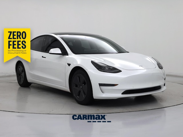 White 2022 Tesla Model 3 Sedan Rear-Wheel Drive Automatic