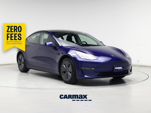 Blue 2022 Tesla Model 3 Sedan All-Wheel Drive Automatic