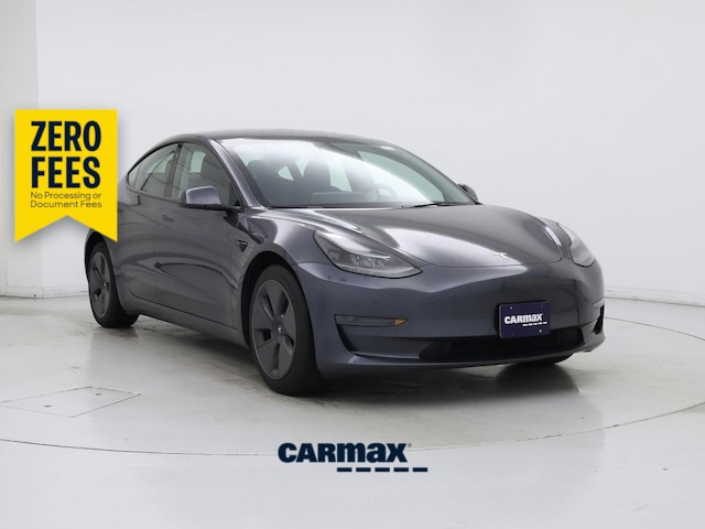 Gray 2023 Tesla Model 3 Sedan Rear-Wheel Drive Automatic