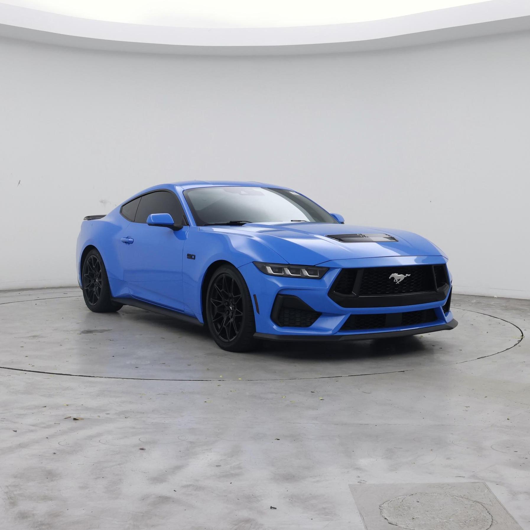 Blue 2024 Ford Mustang Coupe Rear-Wheel Drive Manual