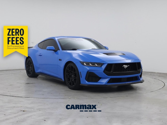 Blue 2024 Ford Mustang Coupe Rear-Wheel Drive Manual