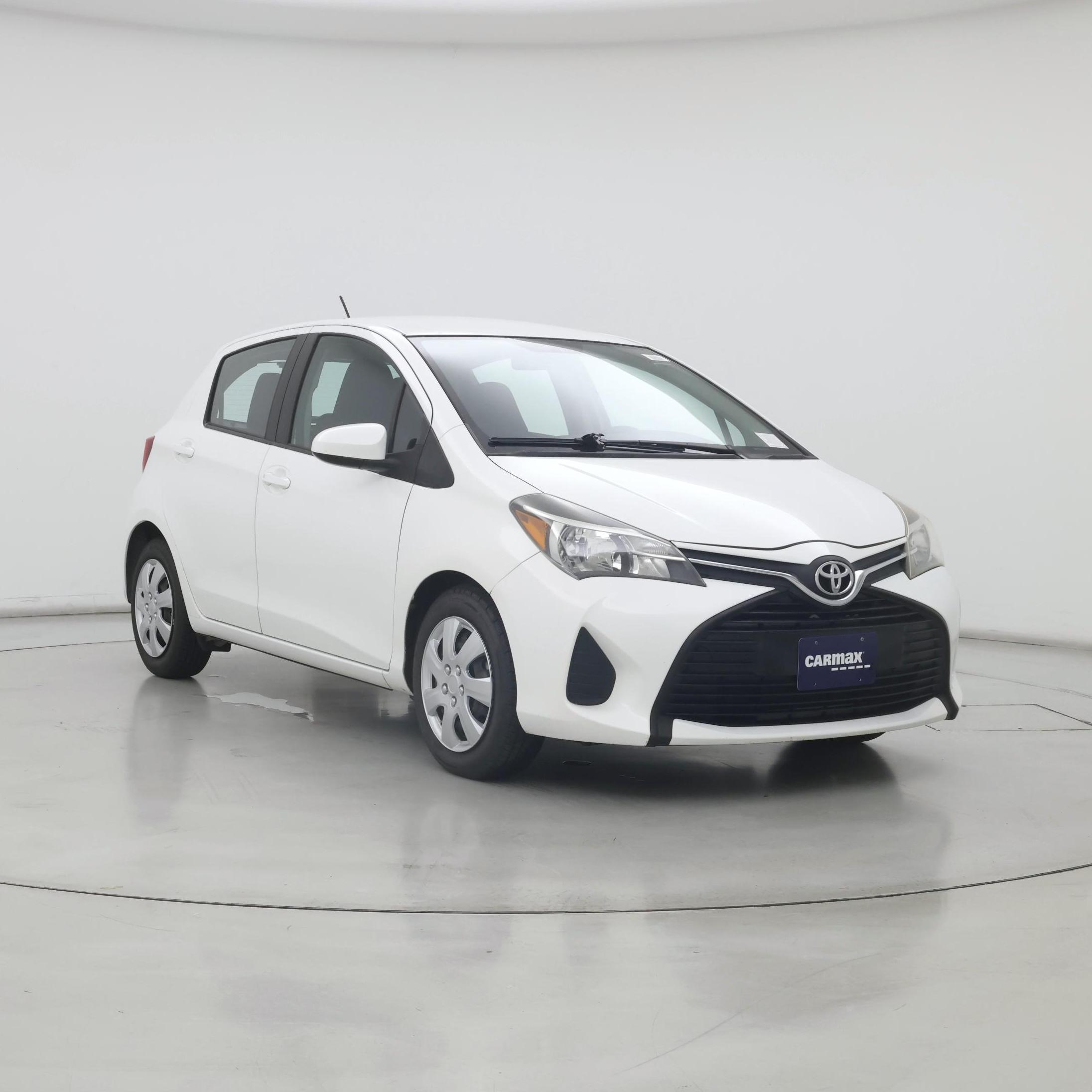 White 2015 Toyota Yaris Hatchback Front-Wheel Drive Automatic