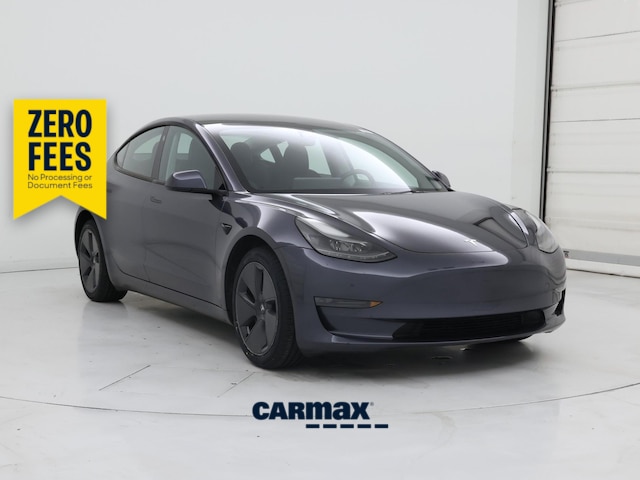 Gray 2023 Tesla Model 3 Sedan Rear-Wheel Drive Automatic