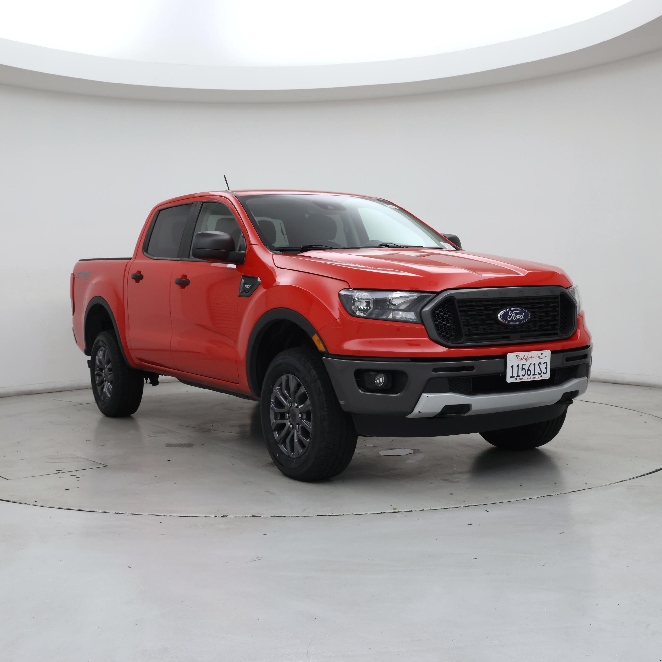 Red 2022 Ford Ranger Pickup Truck Four-Wheel Drive Automatic