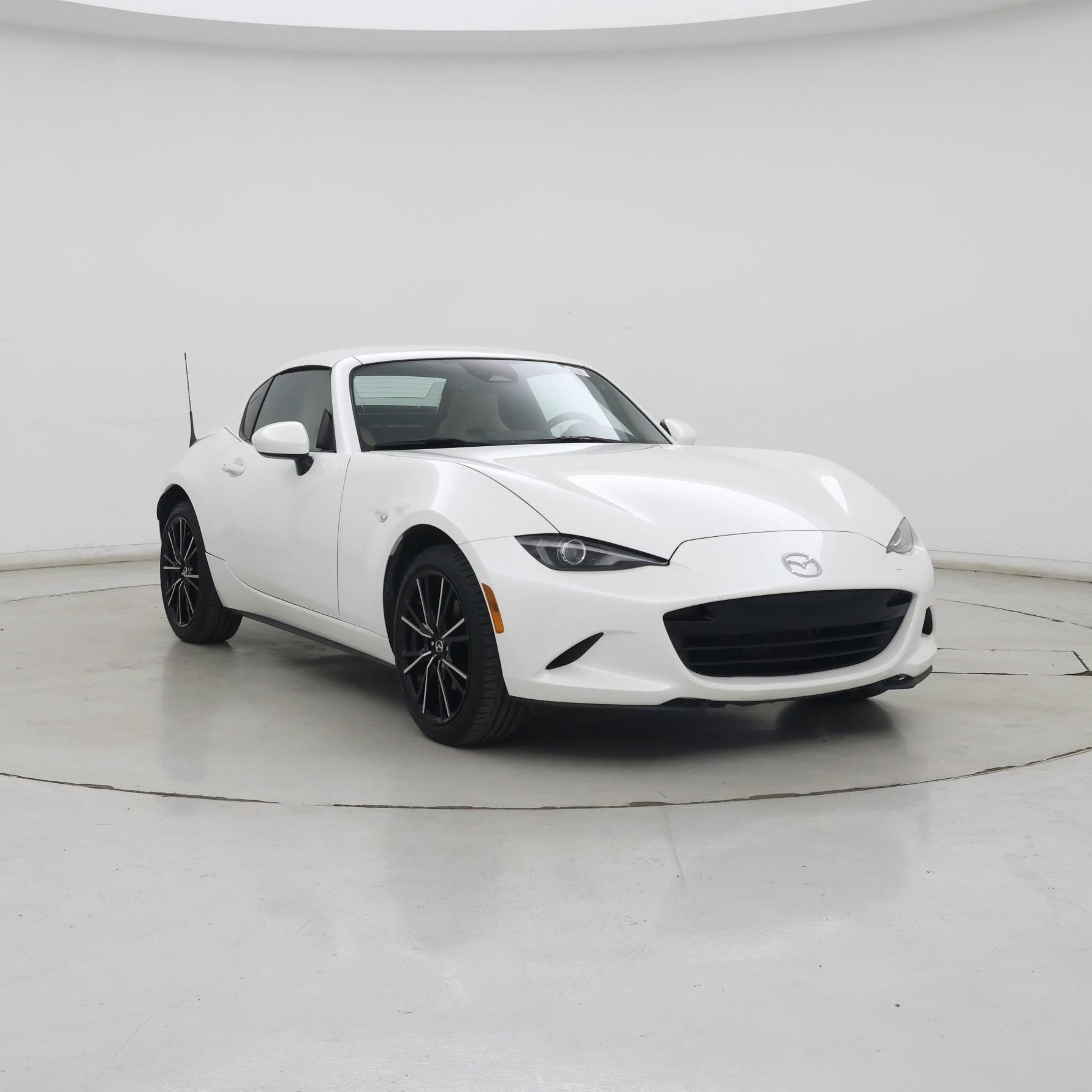 White 2024 Mazda MX-5 Miata Convertible Rear-Wheel Drive Manual