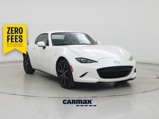 White 2024 Mazda MX-5 Miata Convertible Rear-Wheel Drive Manual