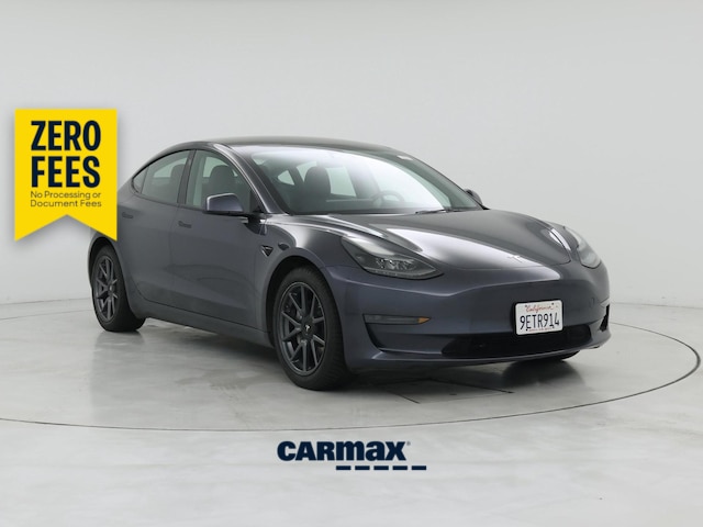 Gray 2023 Tesla Model 3 Sedan Rear-Wheel Drive Automatic