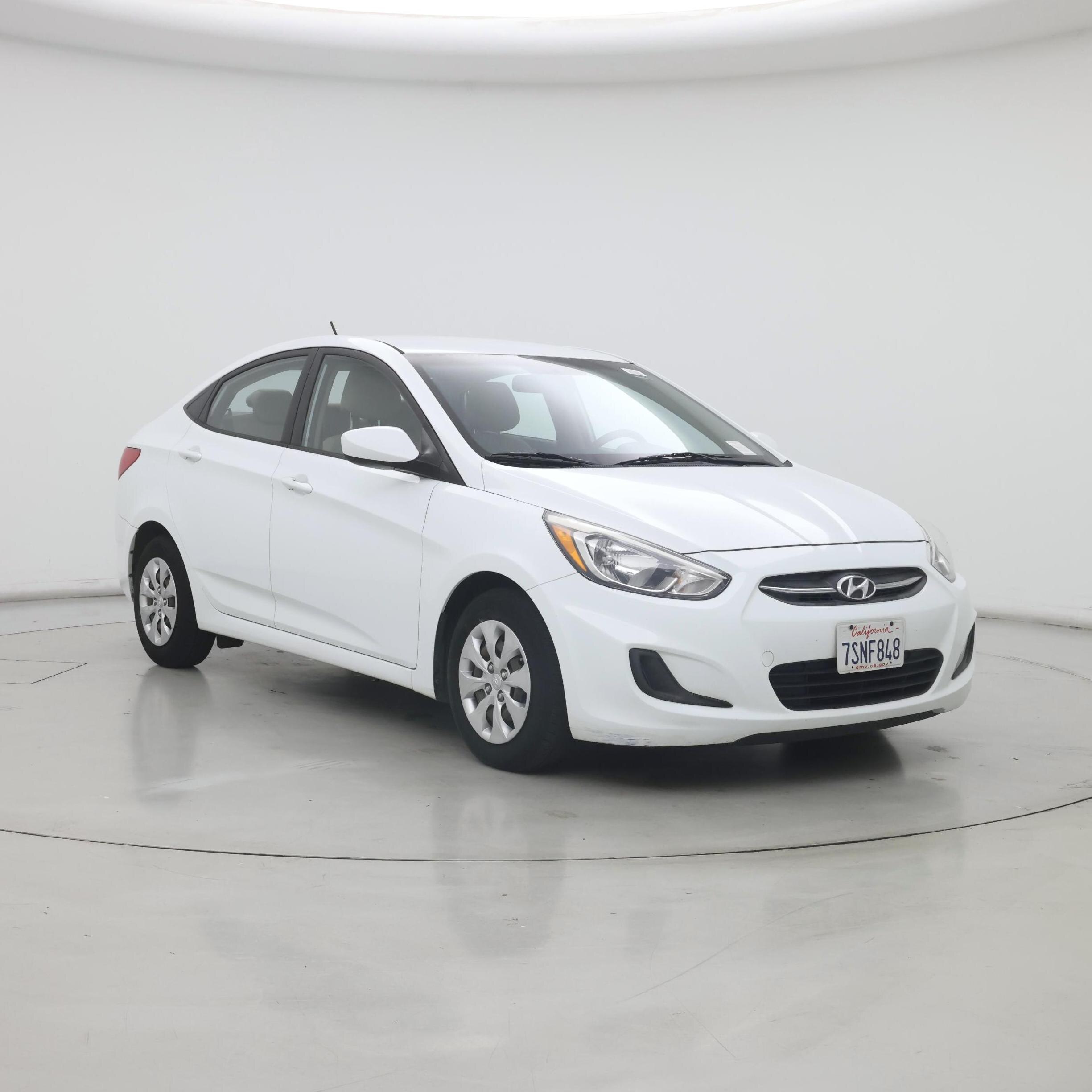 White 2016 Hyundai Accent Sedan Front-Wheel Drive Automatic