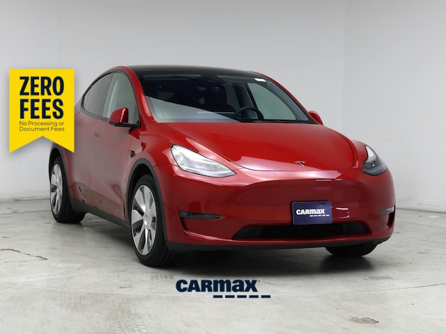 Red 2021 Tesla Model Y SUV / Crossover All-Wheel Drive Automatic