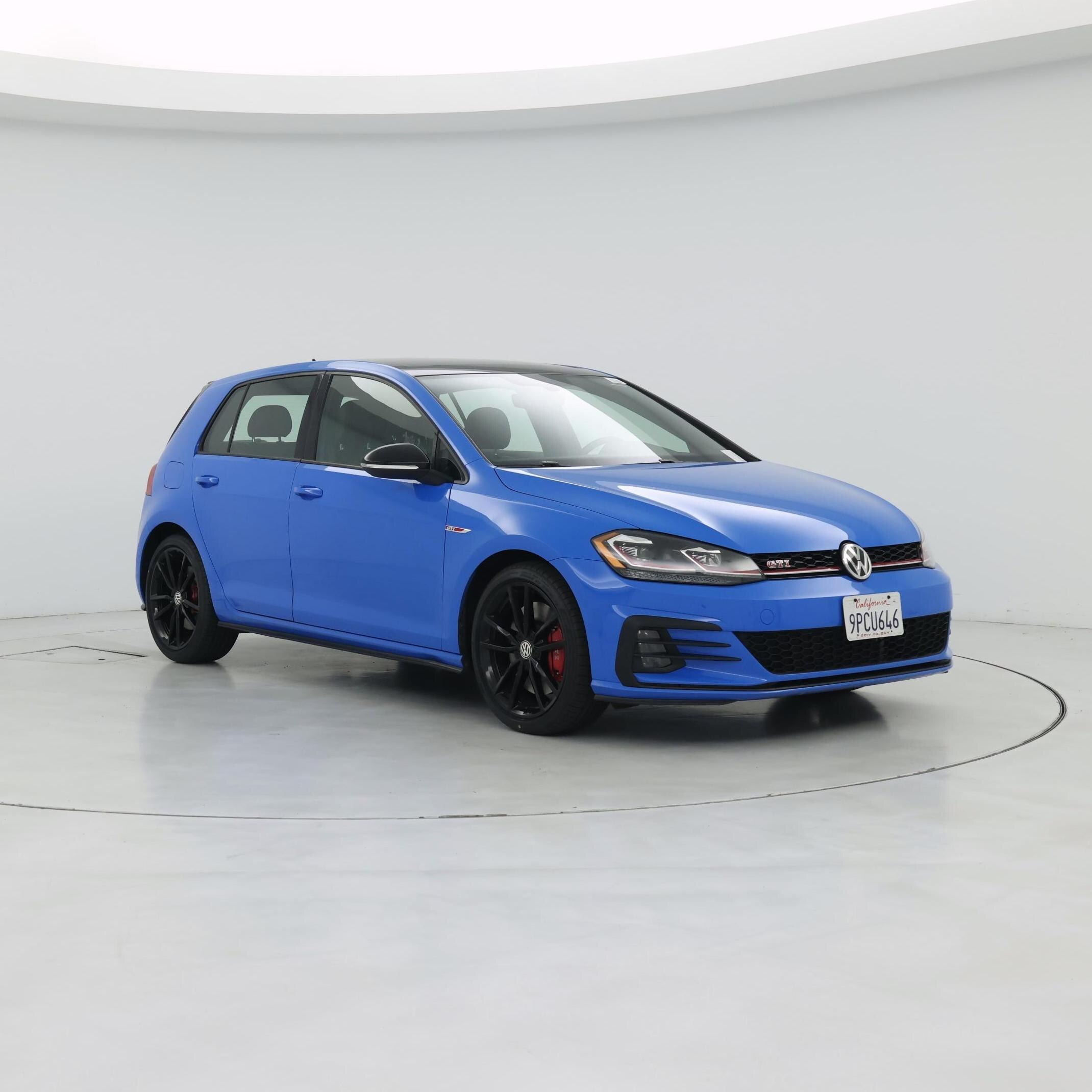 Blue 2021 Volkswagen Golf GTI Hatchback Front-Wheel Drive Automatic