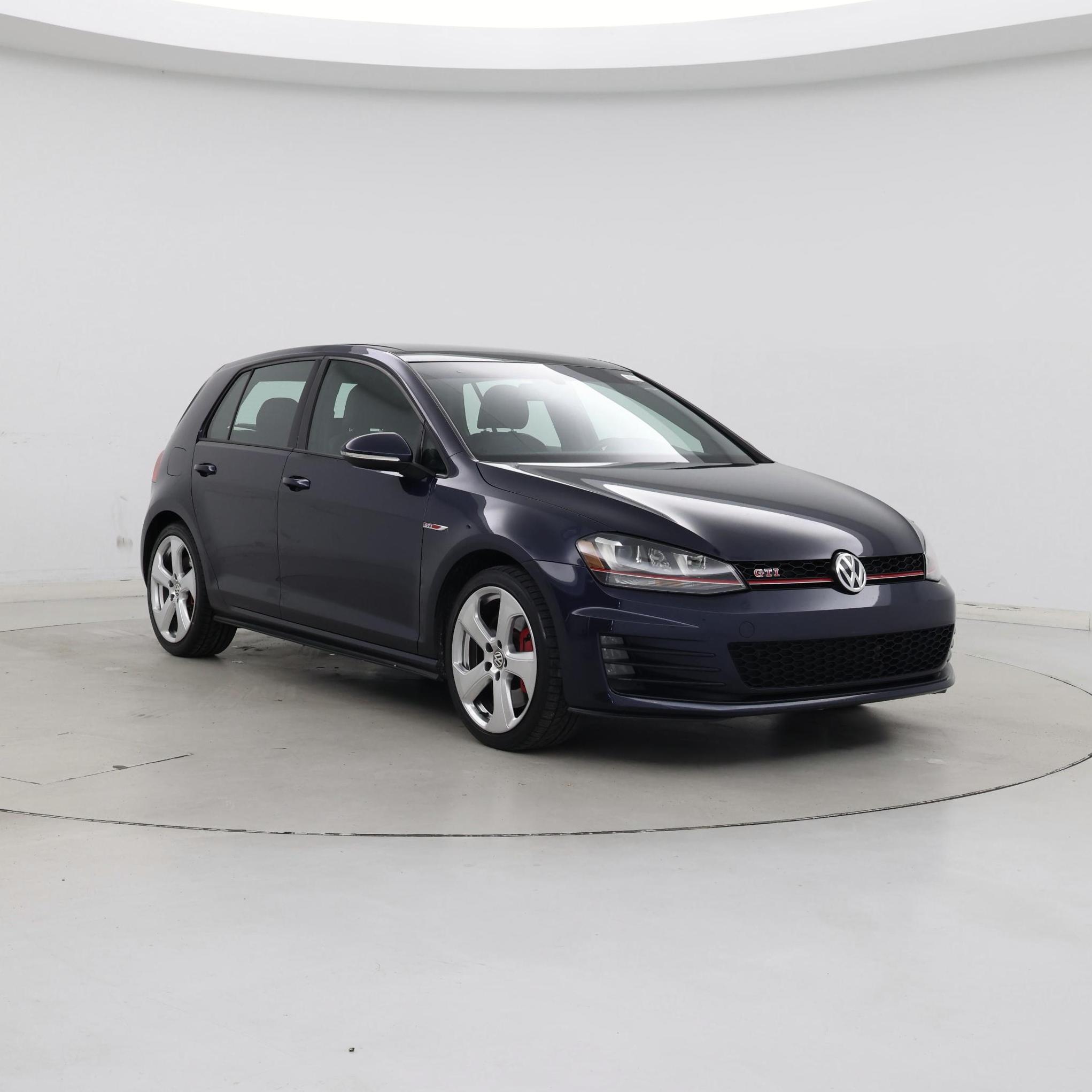 Blue 2016 Volkswagen Golf GTI Hatchback Front-Wheel Drive Manual
