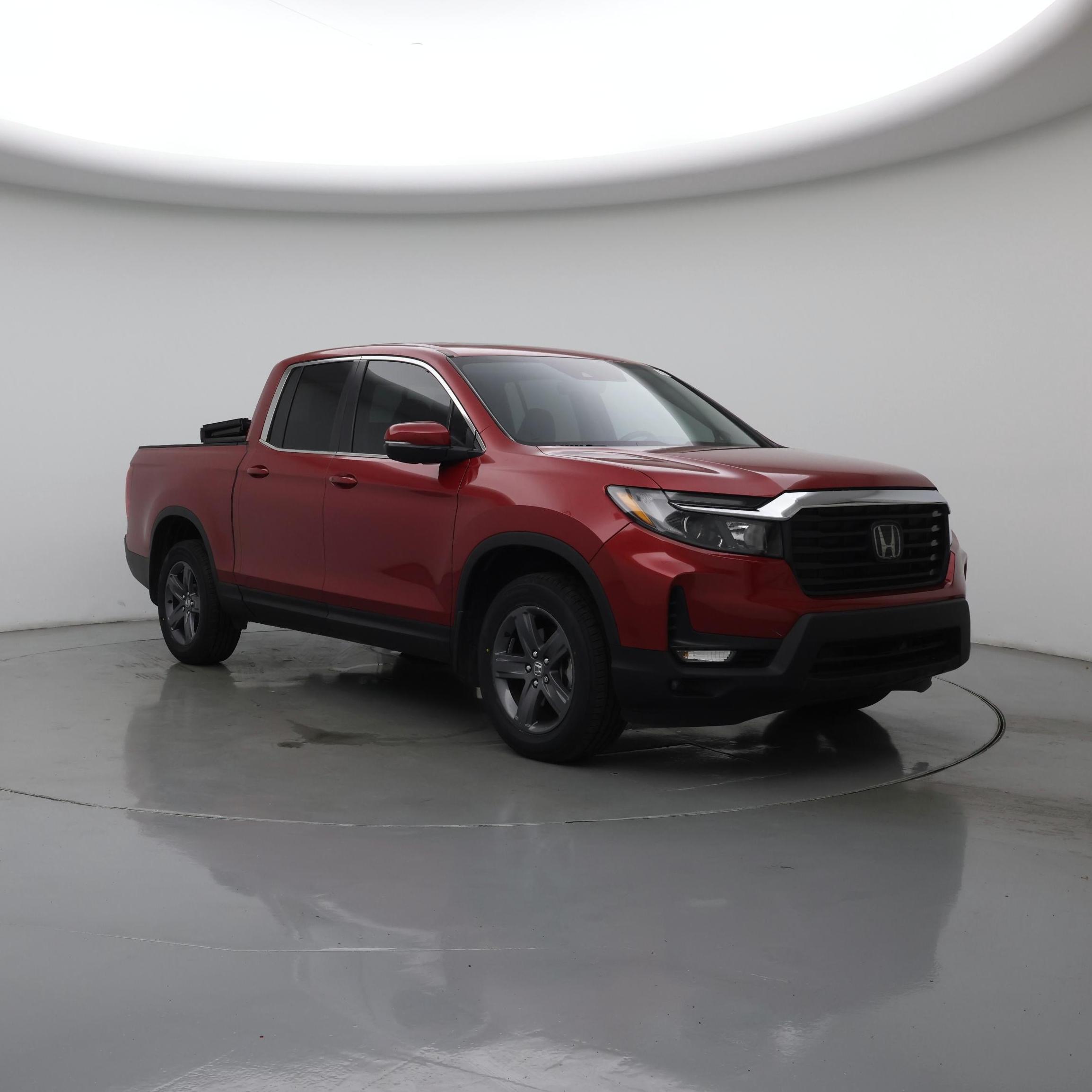 Red 2022 Honda Ridgeline Pickup Truck All-Wheel Drive Automatic