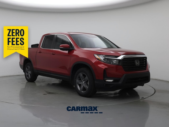 Red 2022 Honda Ridgeline Pickup Truck All-Wheel Drive Automatic