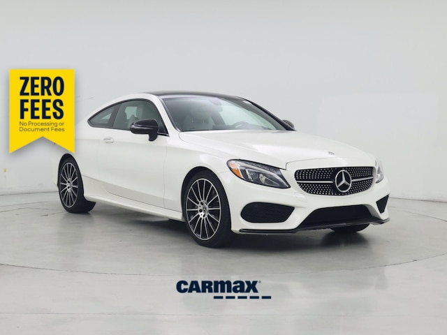 White 2018 Mercedes-Benz C-Class Coupe Rear-Wheel Drive Automatic