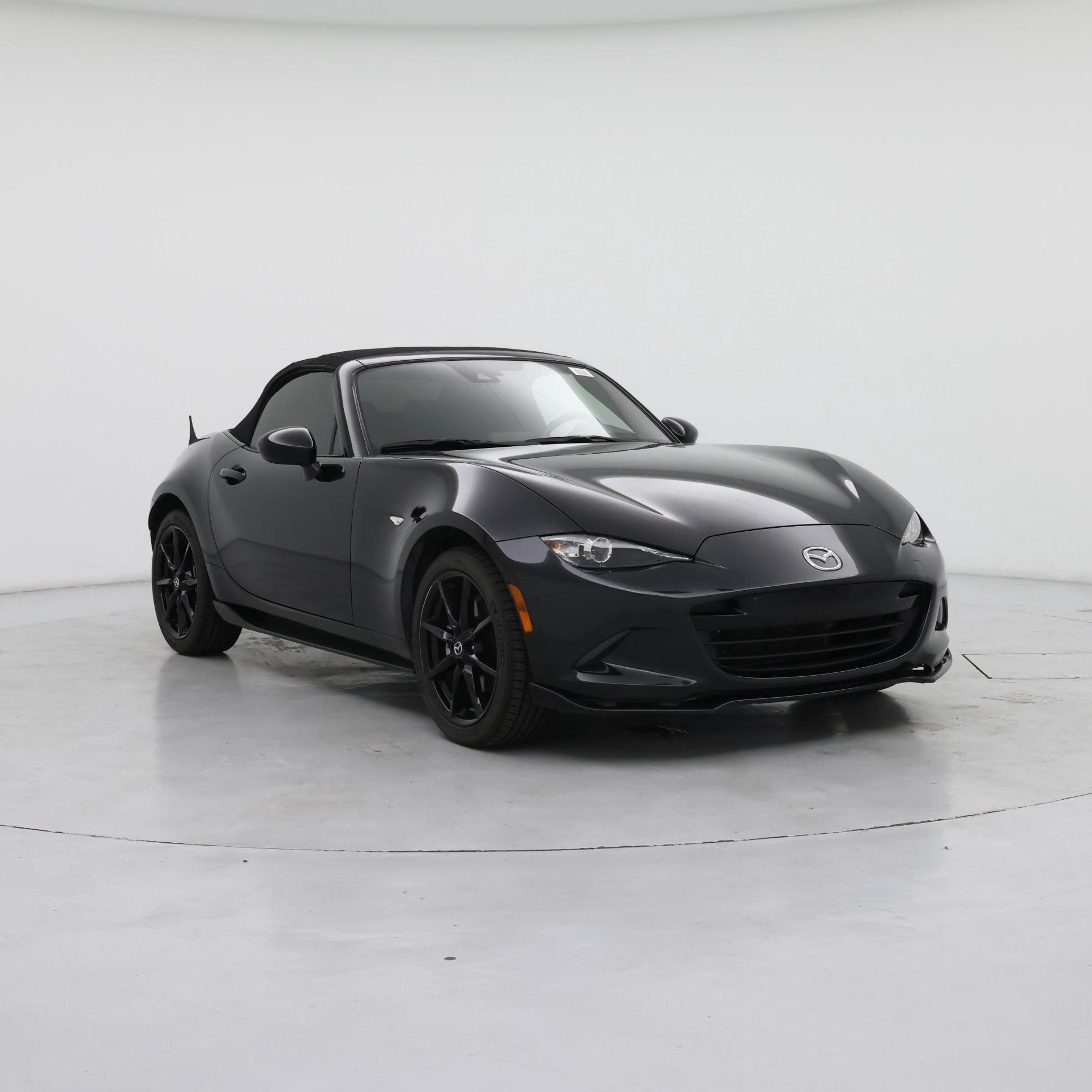 Black 2021 Mazda MX-5 Miata Convertible Rear-Wheel Drive Manual