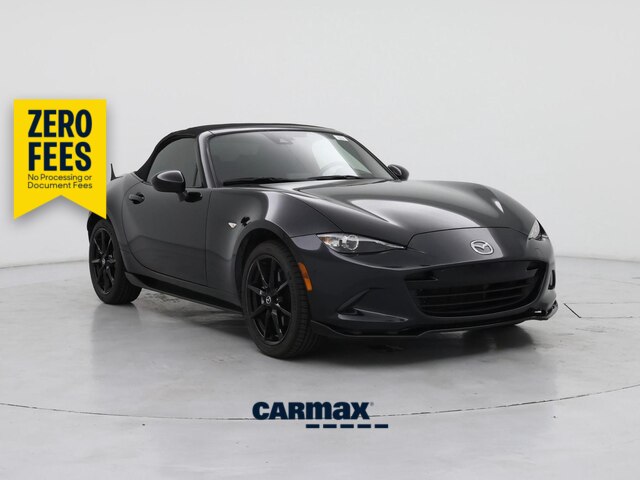 Black 2021 Mazda MX-5 Miata Convertible Rear-Wheel Drive Manual