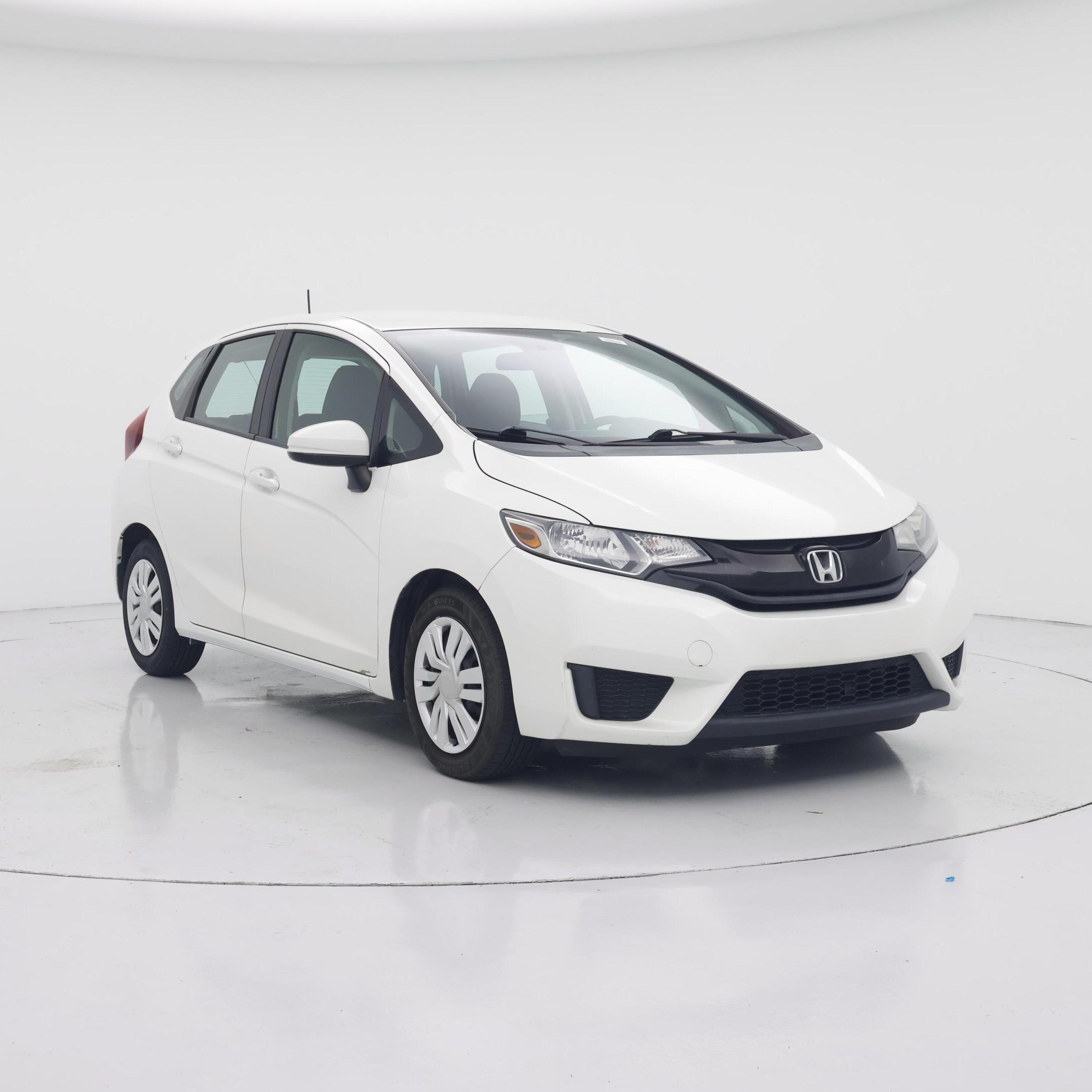 White 2015 Honda Fit Hatchback Front-Wheel Drive Automatic
