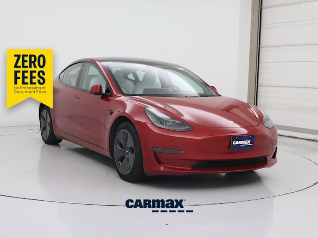 Red 2023 Tesla Model 3 Sedan Rear-Wheel Drive Automatic