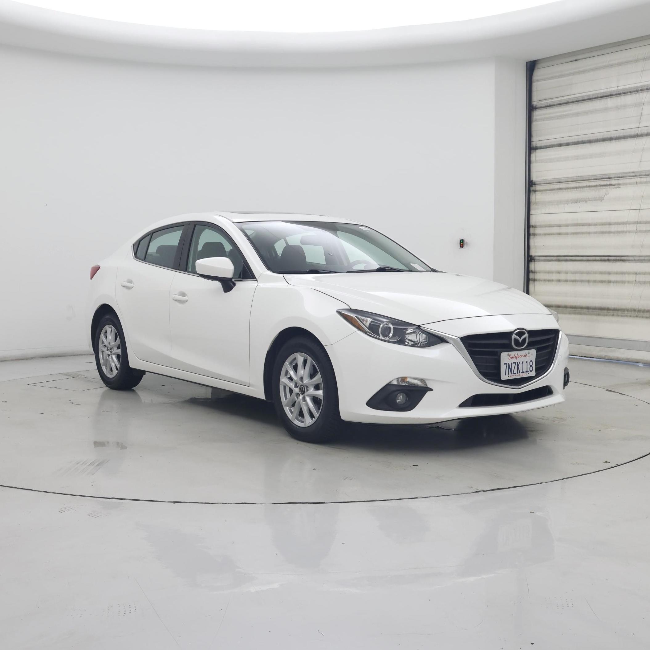 White 2015 Mazda MAZDA3 Sedan Front-Wheel Drive Automatic