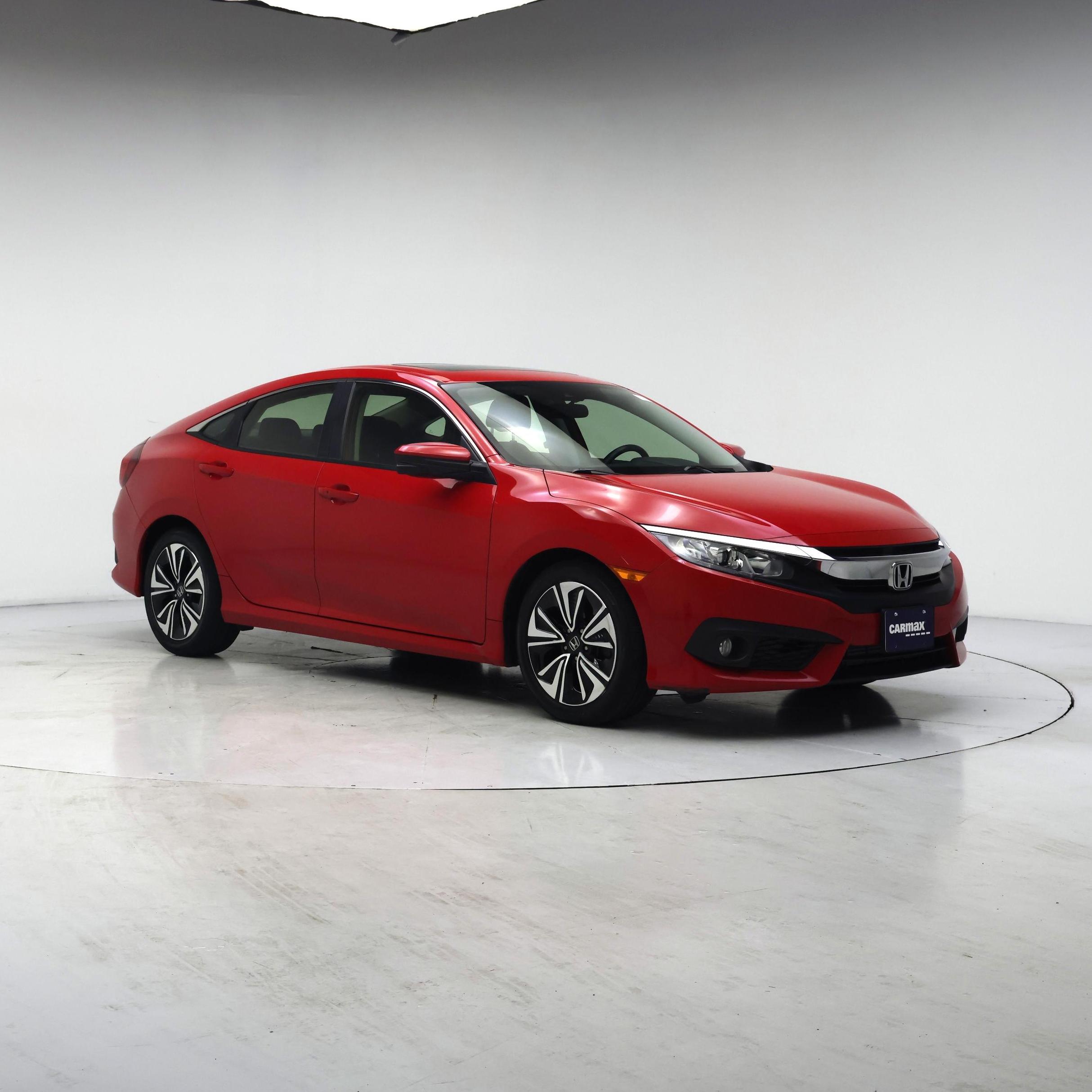 Red 2018 Honda Civic Sedan Front-Wheel Drive Automatic