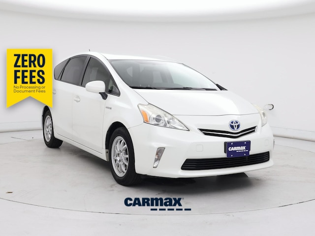 White 2014 Toyota Prius v Wagon Front-Wheel Drive Automatic