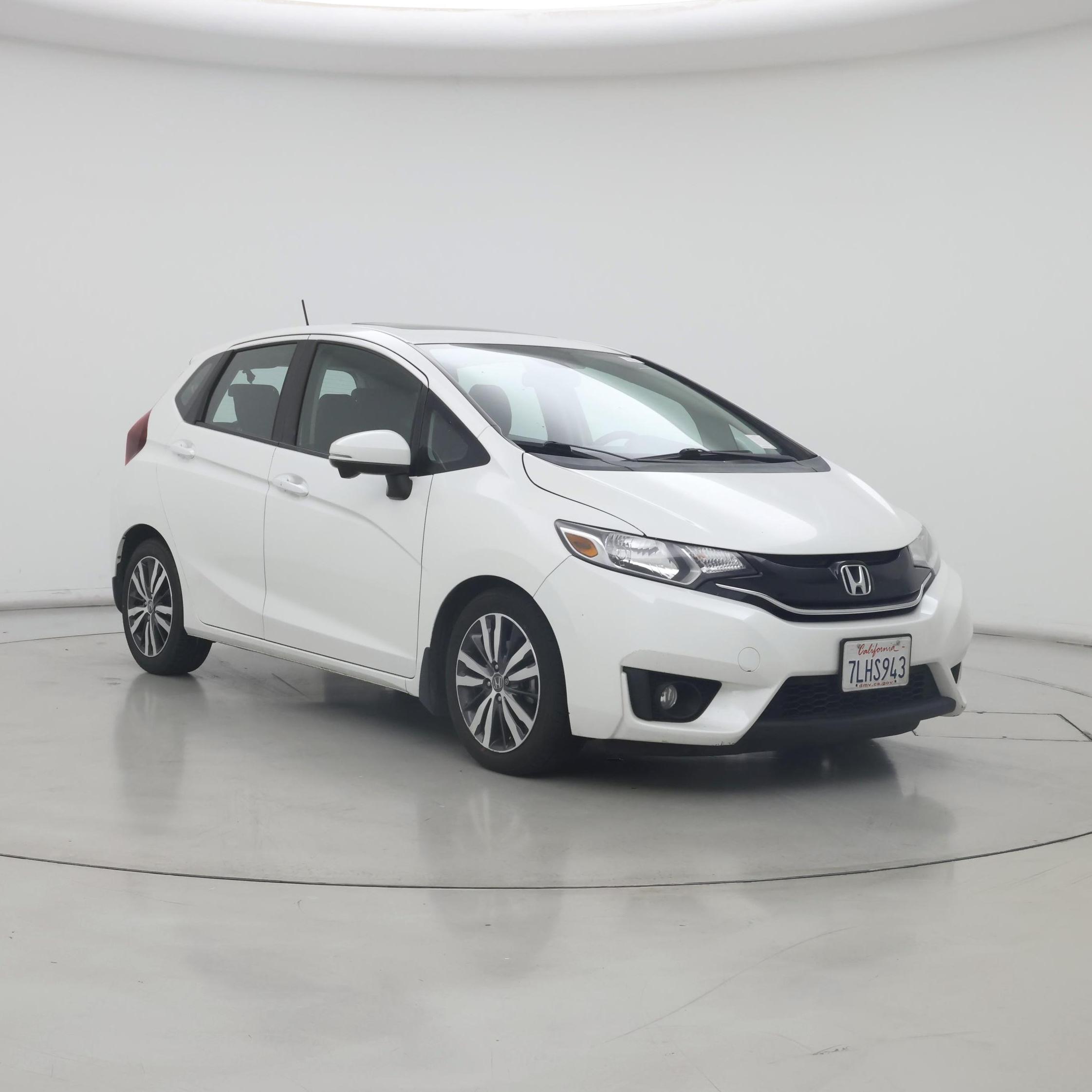 White 2015 Honda Fit Hatchback Front-Wheel Drive Automatic