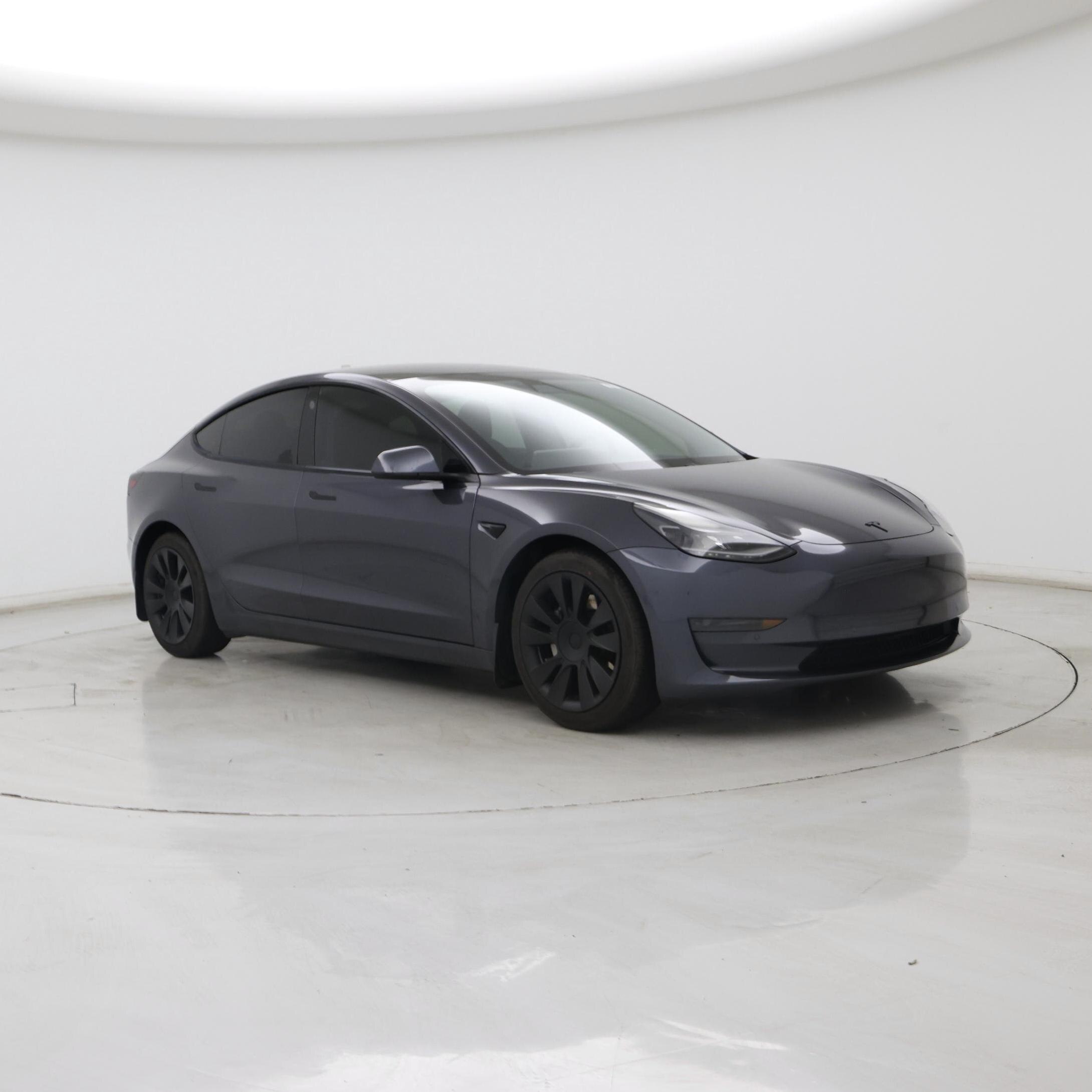 Silver 2021 Tesla Model 3 Sedan Rear-Wheel Drive Automatic