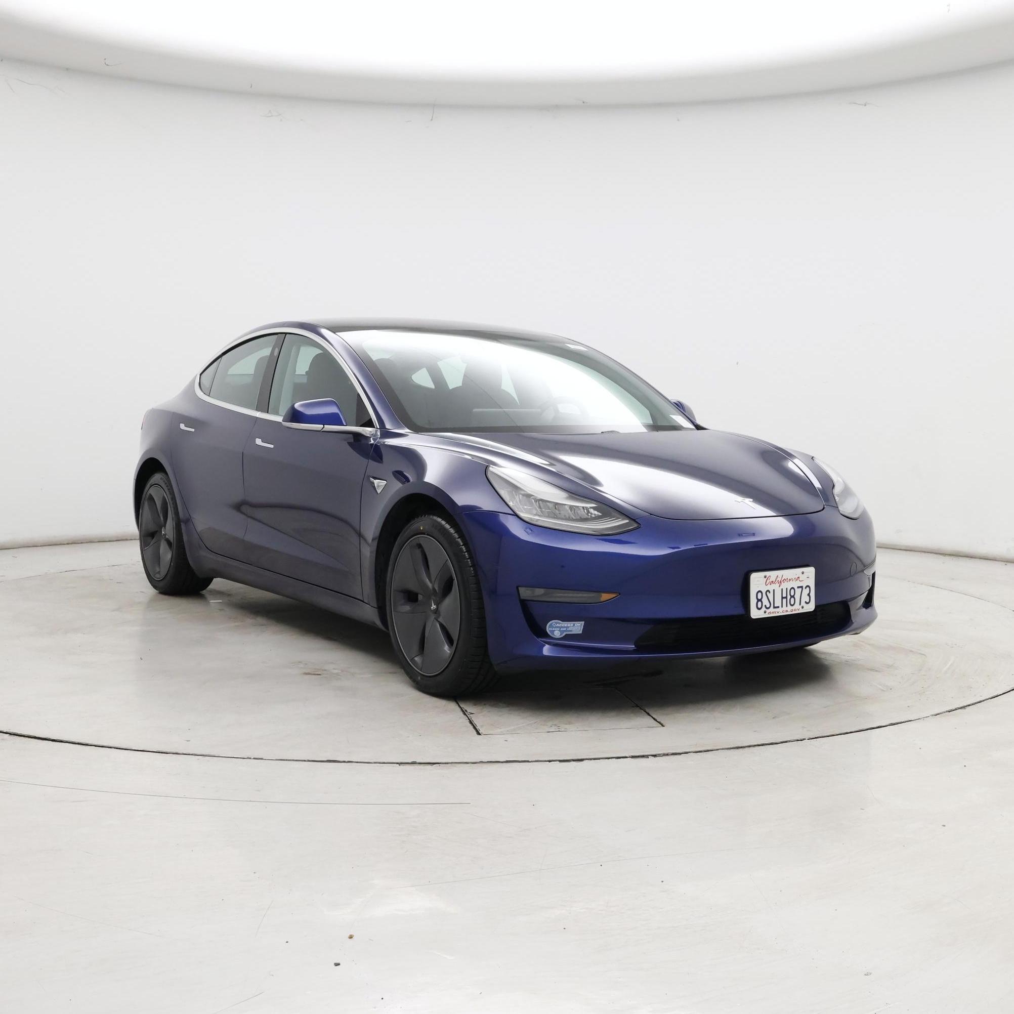 Blue 2020 Tesla Model 3 Sedan Rear-Wheel Drive Automatic