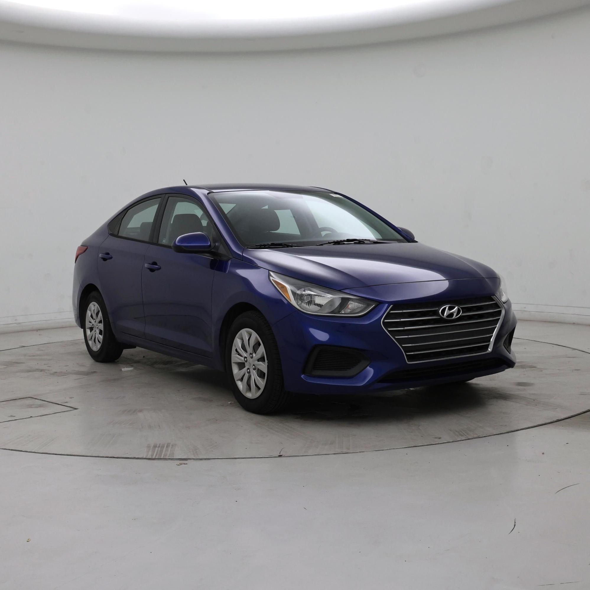 Blue 2021 Hyundai Accent Sedan Front-Wheel Drive Manual