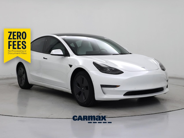 White 2022 Tesla Model 3 Sedan Rear-Wheel Drive Automatic