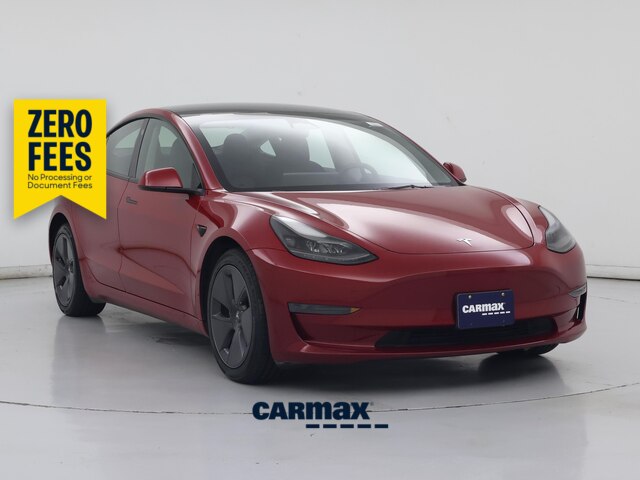 Red 2023 Tesla Model 3 Sedan Rear-Wheel Drive Automatic