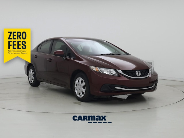 Red (Burgundy) 2015 Honda Civic Sedan Front-Wheel Drive Automatic