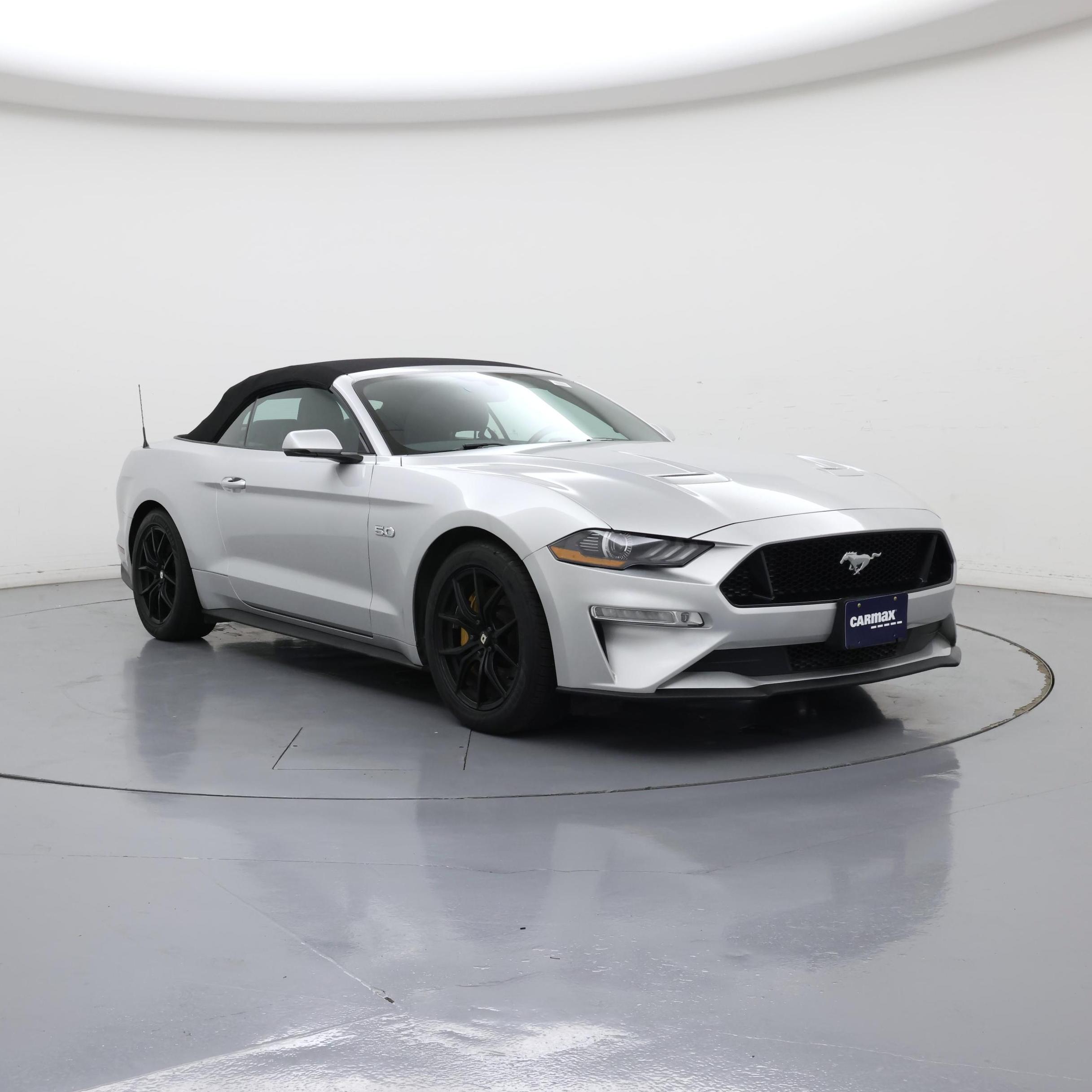 Gray 2019 Ford Mustang Convertible Rear-Wheel Drive Automatic