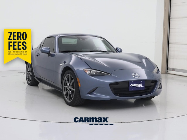 Blue 2017 Mazda MX-5 Miata Convertible Rear-Wheel Drive Manual