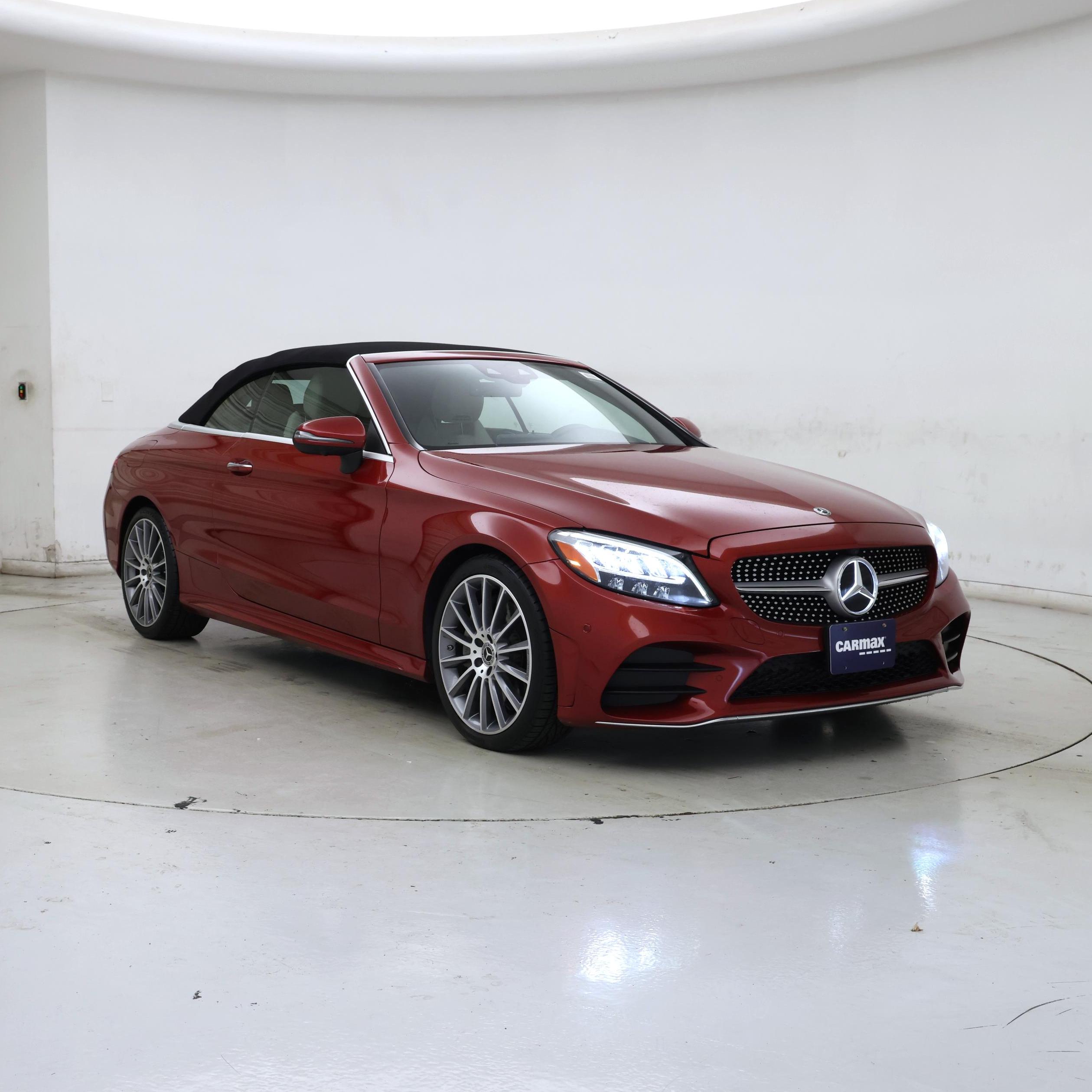 Red 2019 Mercedes-Benz C-Class Convertible Rear-Wheel Drive Automatic