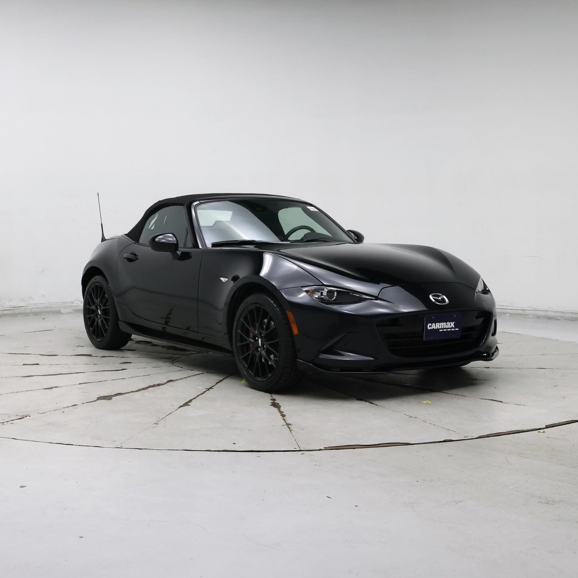Black 2020 Mazda MX-5 Miata Convertible Rear-Wheel Drive Manual