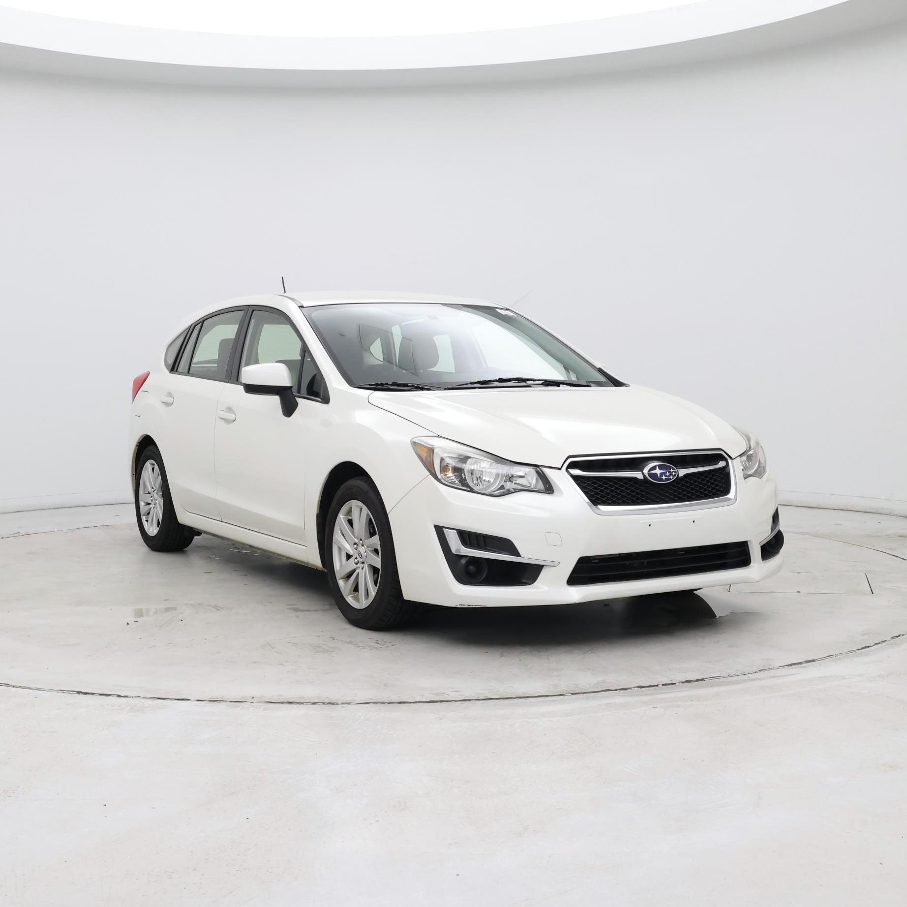 White 2015 Subaru Impreza Hatchback All-Wheel Drive Automatic