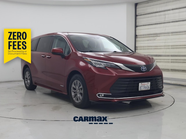 Red 2021 Toyota Sienna Minivan Front-Wheel Drive Automatic