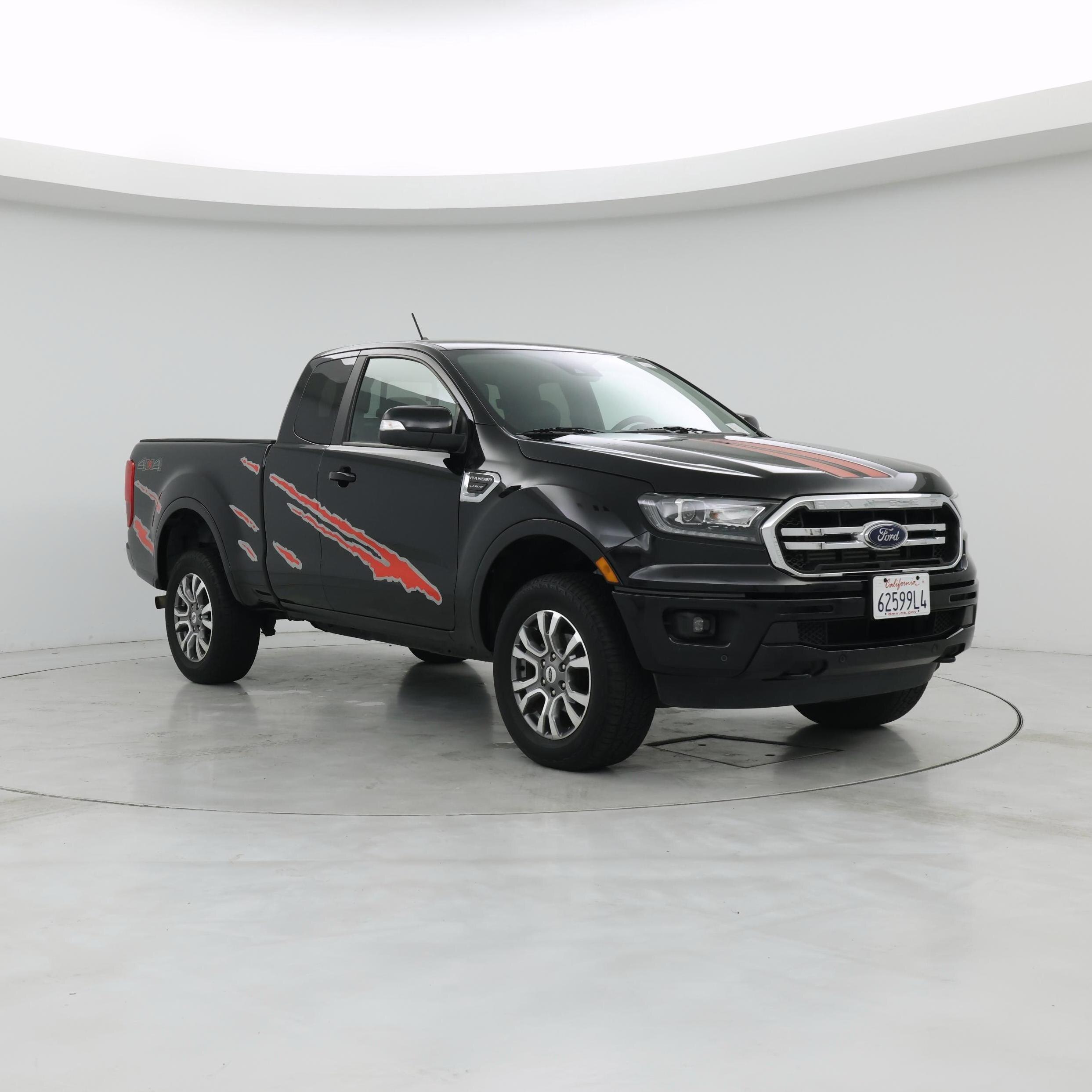 Black 2019 Ford Ranger Pickup Truck Four-Wheel Drive Automatic