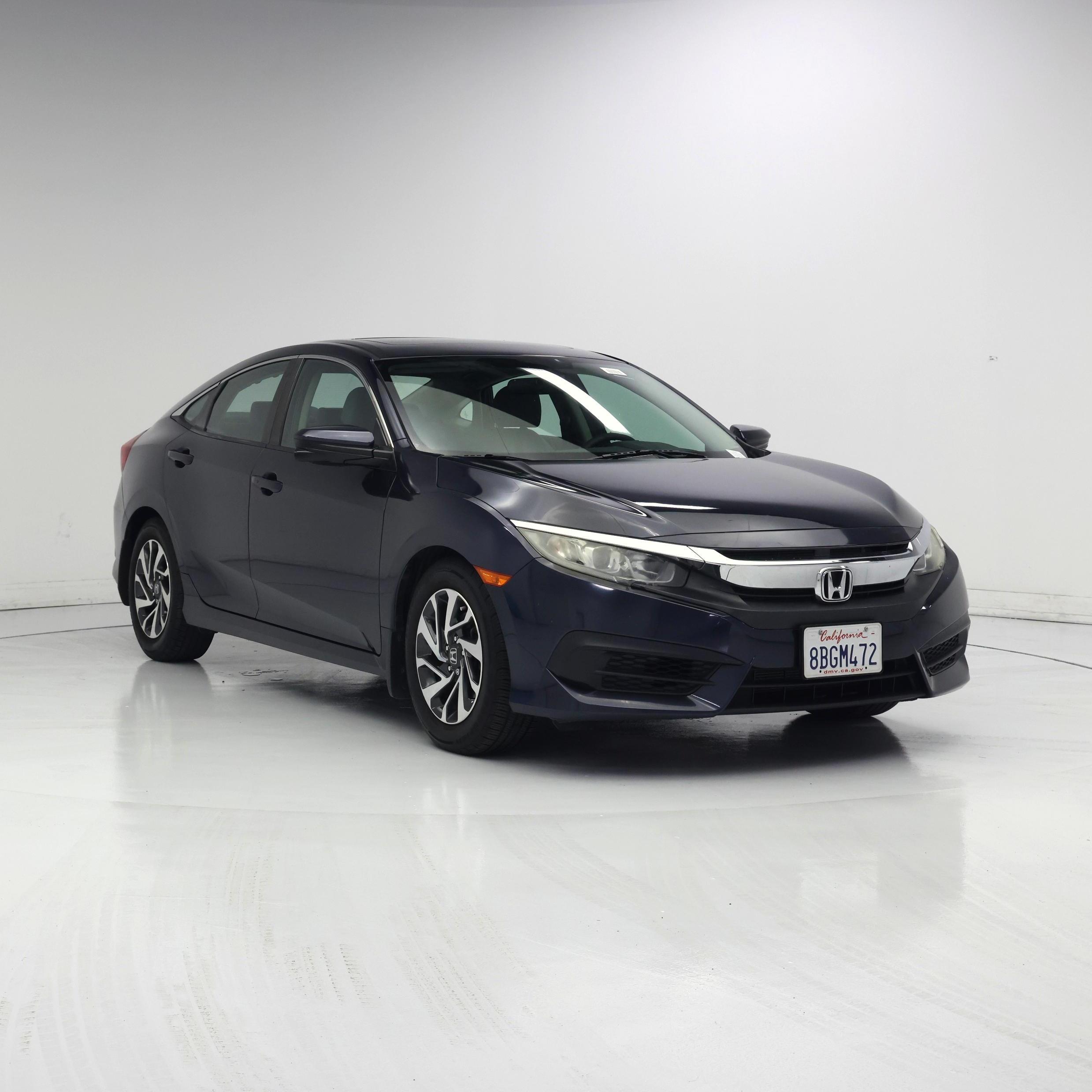 Blue 2018 Honda Civic Sedan Front-Wheel Drive Automatic