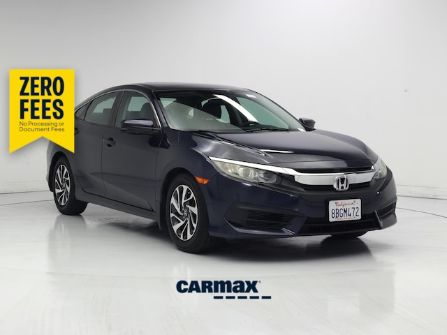 Blue 2018 Honda Civic Sedan Front-Wheel Drive Automatic
