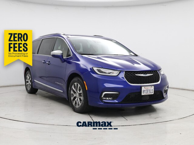 Blue 2021 Chrysler Pacifica Hybrid Minivan Front-Wheel Drive Automatic