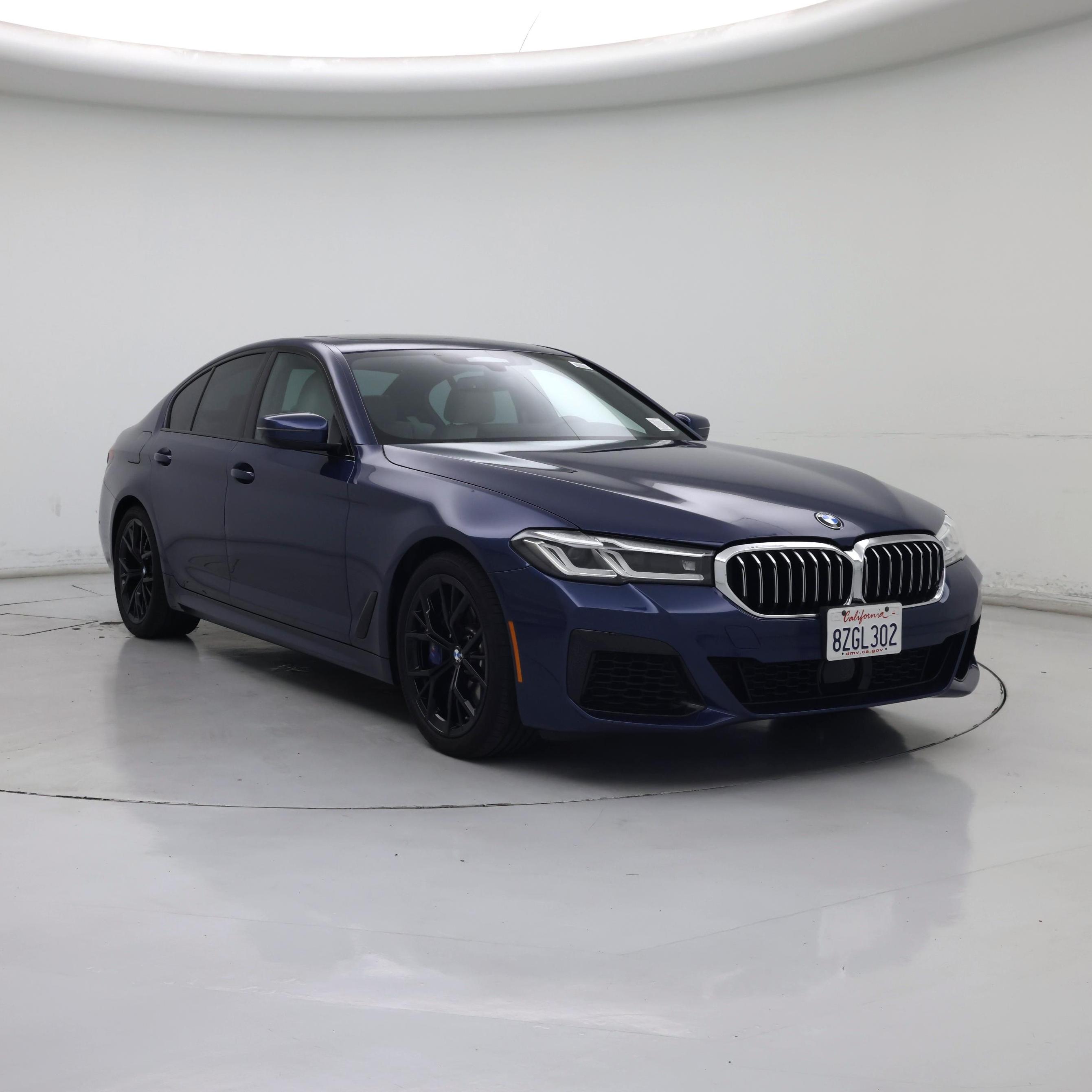 Blue 2022 BMW 5 Series Sedan Rear-Wheel Drive Automatic