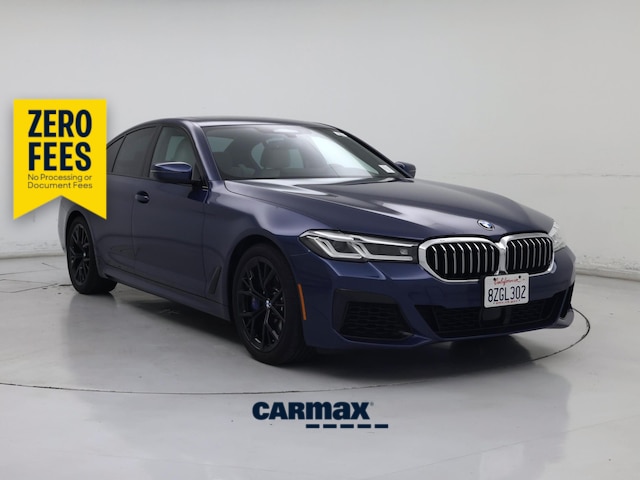Blue 2022 BMW 5 Series Sedan Rear-Wheel Drive Automatic