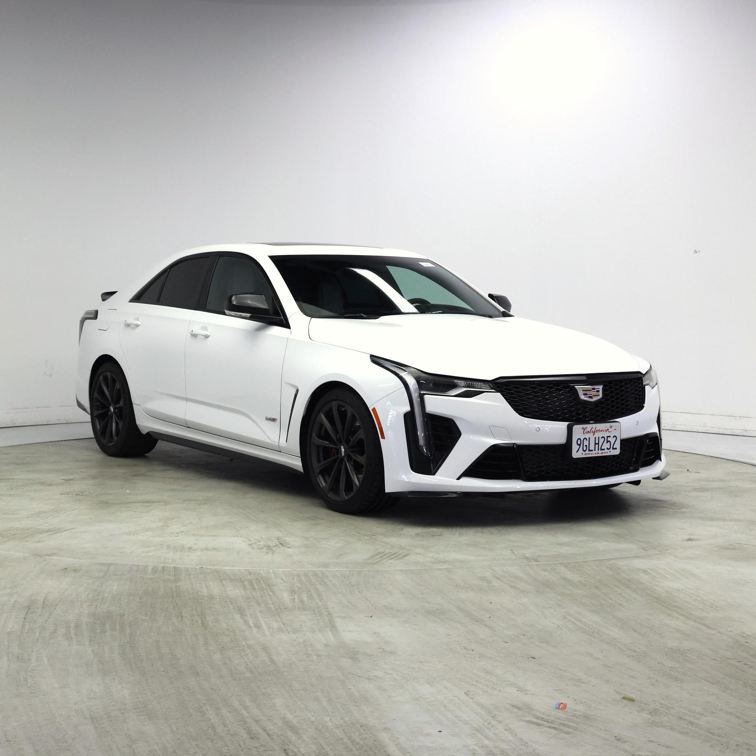 White 2023 Cadillac CT4-V Blackwing Sedan Rear-Wheel Drive Manual