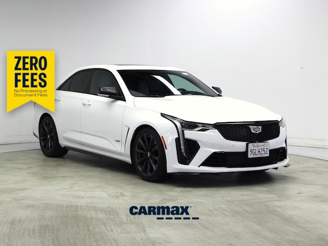 White 2023 Cadillac CT4-V Blackwing Sedan Rear-Wheel Drive Manual